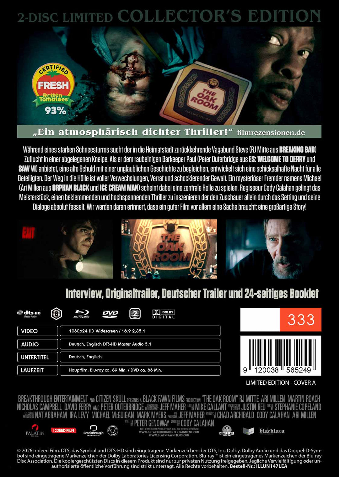 The Oak Room - Die Letzte Runde 2-Disc Limited Mediabook - A - (Blu-ray + DVD)