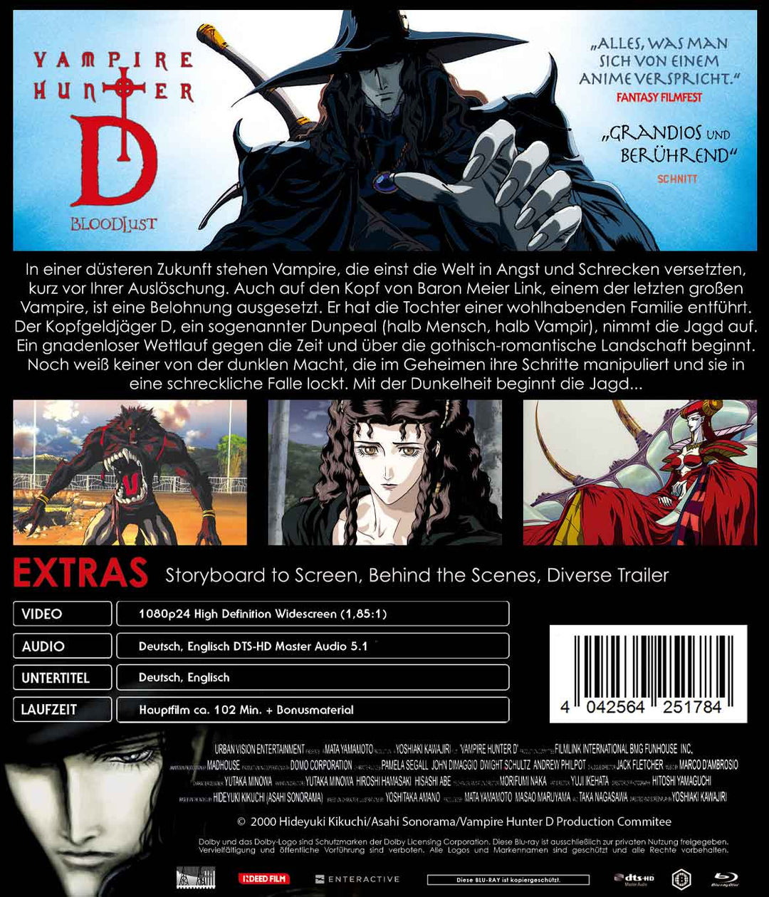 Vampire Hunter D Bloodlust Blu-ray-Softbox