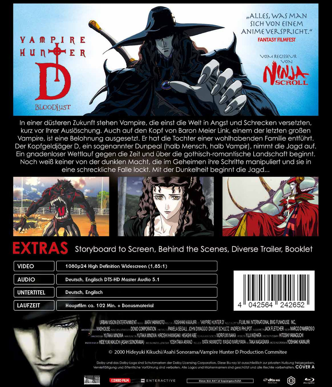 Vampire Hunter D Bloodlust Limited Scanavo Blu-ray-Box A