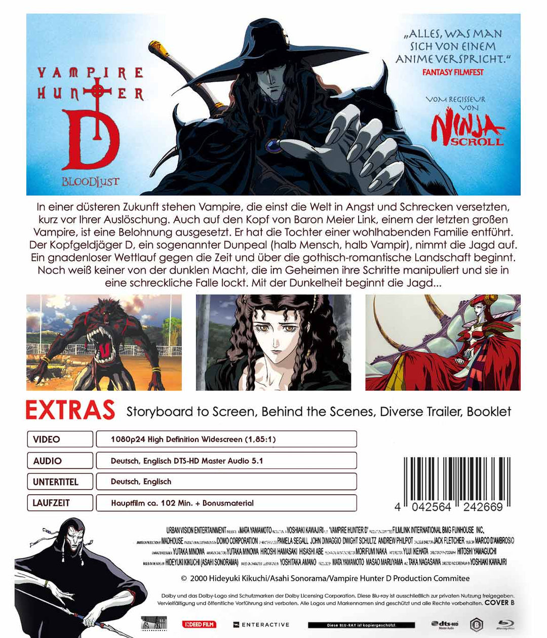 Vampire Hunter D Bloodlust Limited Scanavo Blu-ray-Box B