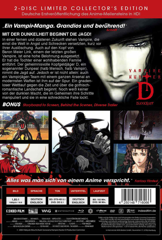 Vampire Hunter D Bloodlust 2-Disc Limited Mediabook